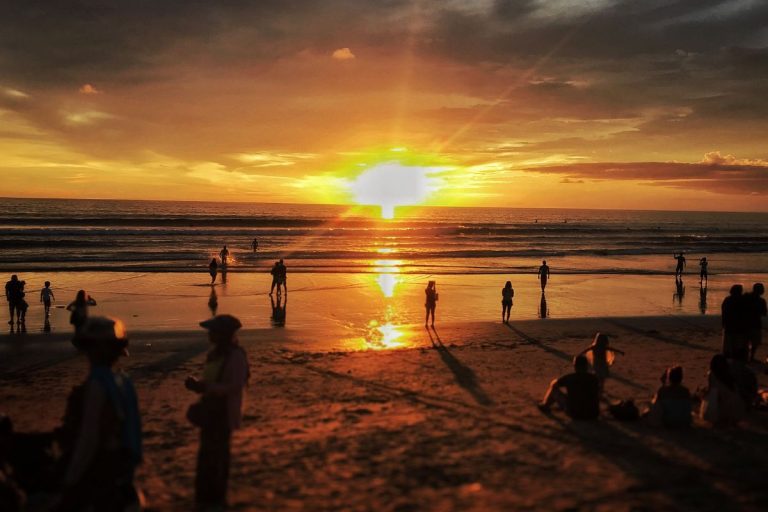 Sunset in kuta beach