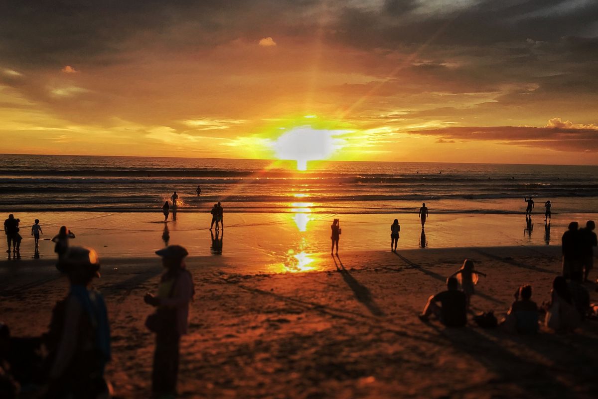 Sunset in kuta beach