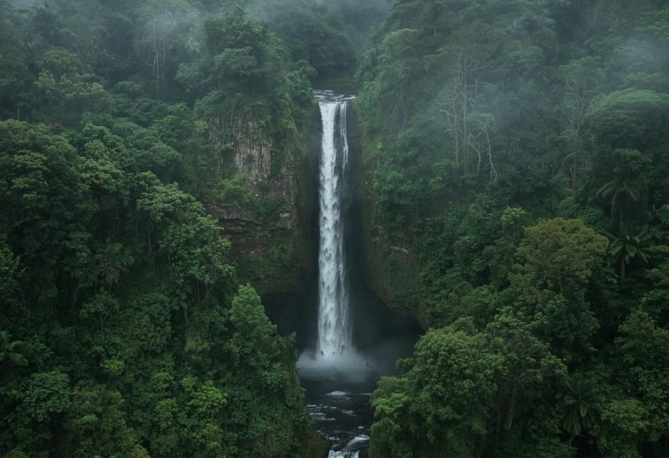 Coban Pelangi Waterfall in East Java