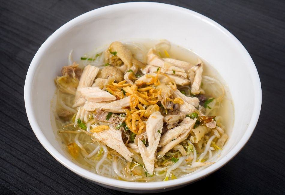Soto Ayam Lamongan (Yellow Chicken Soup With Koya) in Java