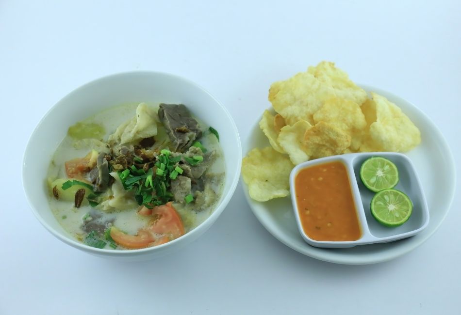 Soto Betawi (Jakarta Creamy Beef Soup) in Java
