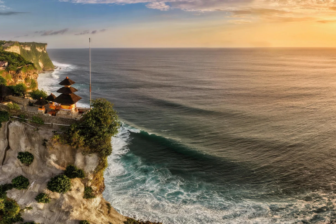 Stunning Sunset View of Uluwatu Temple in Bali